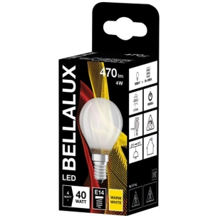 6 Bellalux led dépoli sphere e14 4W chaud 470lm - BELLALUX