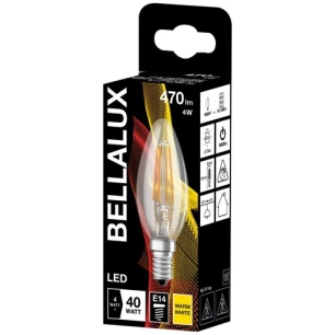 6 Bellalux led clair flamme e14 4w chaud 470lm - BELLALUX