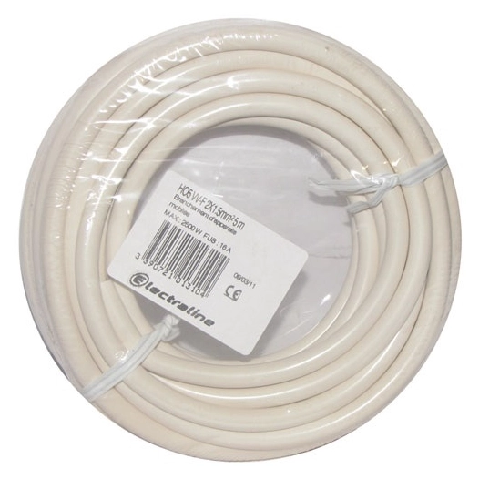 Câble h05vvf 2x1.5 05m blanc couronne 60107033j - ELECTRALINE