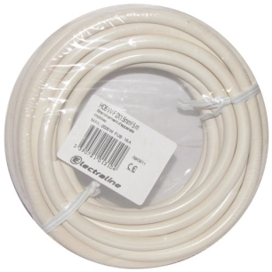 Câble h05vvf 2x1.5 05m blanc couronne 60107033j - ELECTRALINE