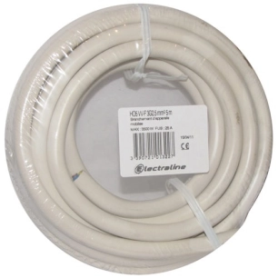 Câble h05vvf 3x2.5 5m blanc s/film - ELECTRALINE