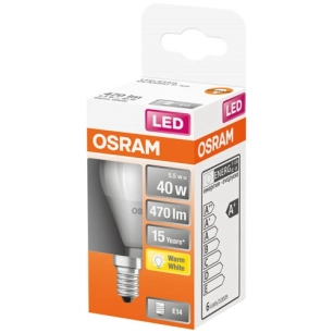 Led sphérique dépolie 5w e14 chaud boite 1 - OSRAM