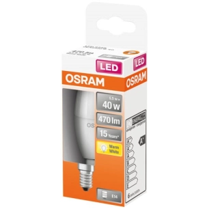 Led flamme dépolie + radiateur 5.5w e14 chaud boite 1 - OSRAM