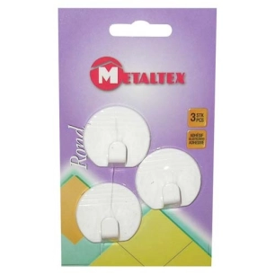 Crochet adh.rond blanc x3 s/c 291004 - METALTEX