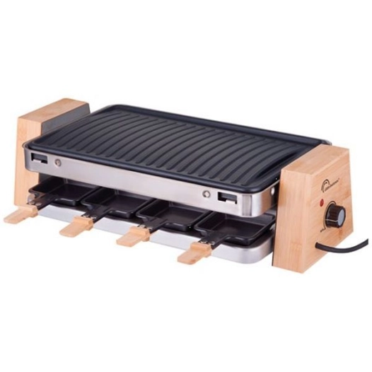 Raclette / Grill 8 personnes Bois & Inox - Élégance - 8388 - LITTLE BALANCE
