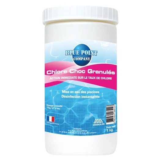 Chlore choc granulé - 1 Kg - BLUE POINT COMPANY