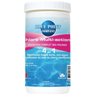 Chlore multi actions pastilles 20g boite 1kg - BLUE POINT COMPANY