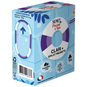 Clarifiant eau spa et piscinette - Lot de 12 - SENET