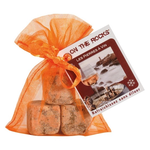 3 Pierres à Vin en granit rose sachet couleur - ON THE ROCKS