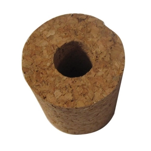 Bouchon percé 33x30x25 d.12mm - BOUCHONNERIE JOCONDI