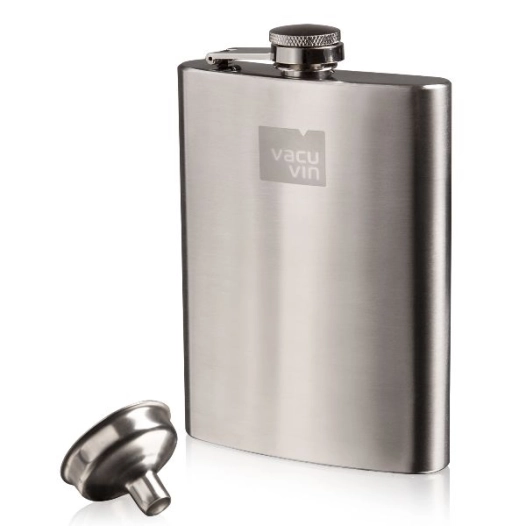 Flasque à whisky inox avec entonnoir - Hip Flask & Funnel - VACUVIN