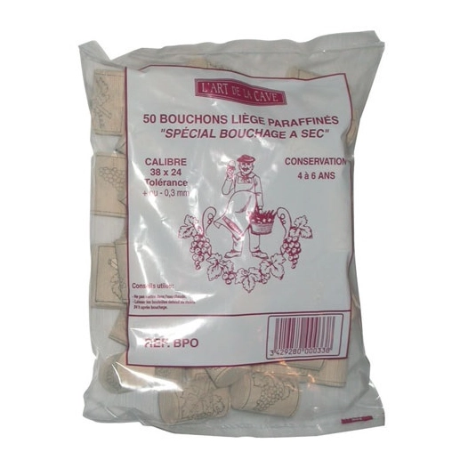 Bouchon cylin.38x24colm/par.sac50 - BOUCHONNERIE JOCONDI