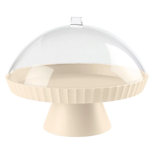 Support à gâteaux 30 cm + cloche + pelle à tarte Crème - Paestum Agora - BLIM PLUS