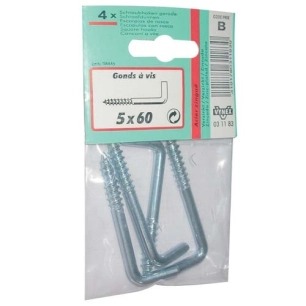 Gond à vis zingué 5 x60 sc - VYNEX