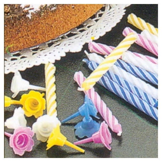 Lot de 24 bougies Anniversaire +12 avec bobèches - METALTEX