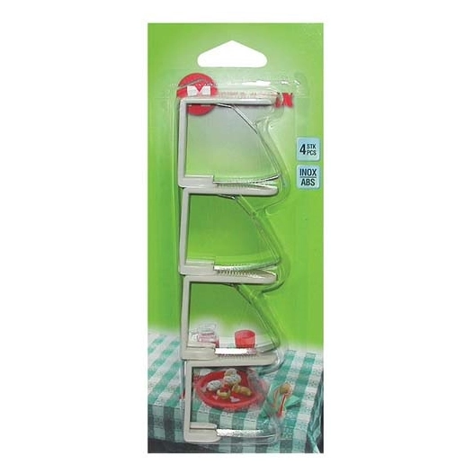 Fixe nappe inox+plast.blister de 4 254505 - METALTEX