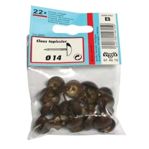 Clou tapissier doré vieilli 14mm 22p sc - VYNEX
