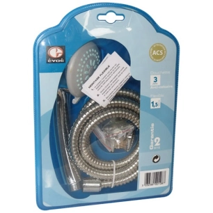 Douchette 3 jets chromé + flexible 1m50 sc - EVOE