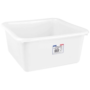 Cuvette carrée 38cm 15l blanc alimentaire - ALUMINIUM ET PLASTIQ