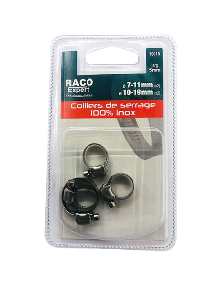 Colliers Inox RACO EXPERT Fixation durable acier inoxydable - Générique