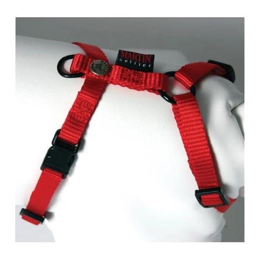 Harnais nylon régl.16/35-50vert12116.2 - MARTIN SELLIER