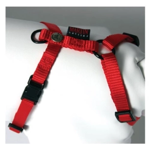 Harnais nylon régl.16/35-50vert12116.2 - MARTIN SELLIER