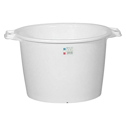 Baquet rond 30l d44 h30 blanc alimentaire - ALUMINIUM ET PLASTIQ