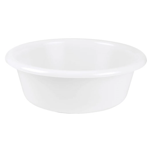 Cuvette ronde 36cm 6.5l blanc alimentaire - ALUMINIUM ET PLASTIQ