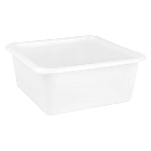 Cuvette carrée 32cm 9.5l blanc alimentaire - ALUMINIUM ET PLASTIQ