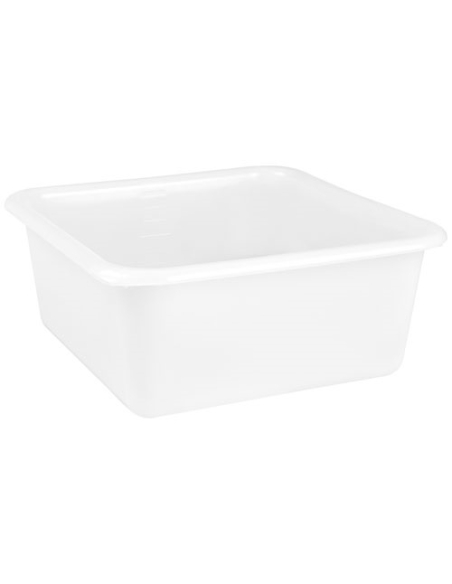 Cuvette carrée 32cm 9.5l blanc alimentaire - ALUMINIUM ET PLASTIQ