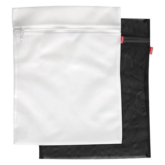 Filet à linge blanc et noir 50 x 40 cm - Lot de 2 - RAYEN