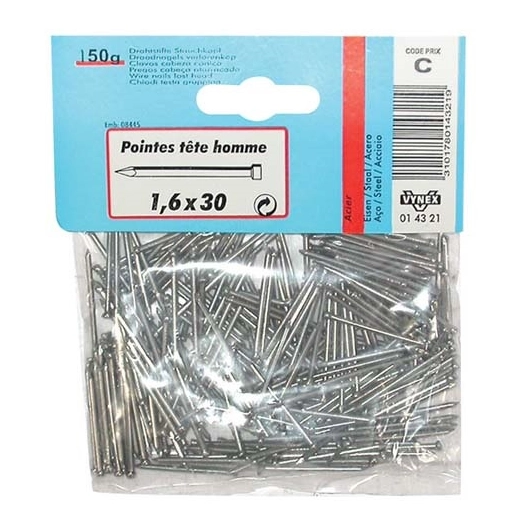 Pointe TH acier 2.2x50 190G - VYNEX