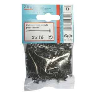 Pointe TR béton acier trempé 2.5x50 110g - VYNEX