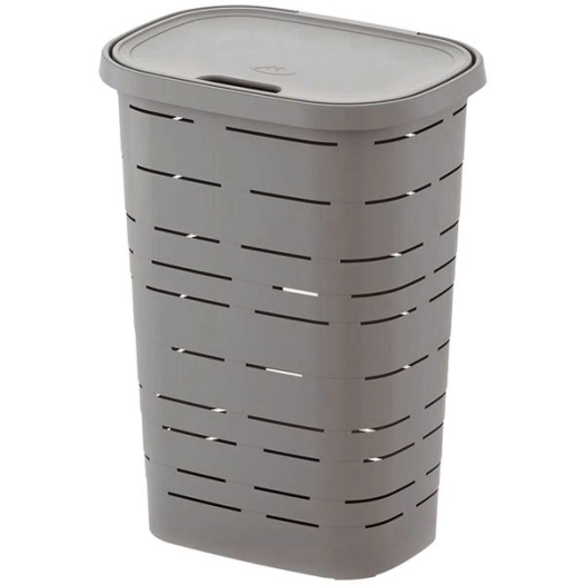 Coffre à linge signature 55l gris - M-HOME