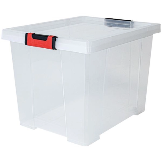 Boite de rangement avec couvercle Clipstock 45l naturel - EDA