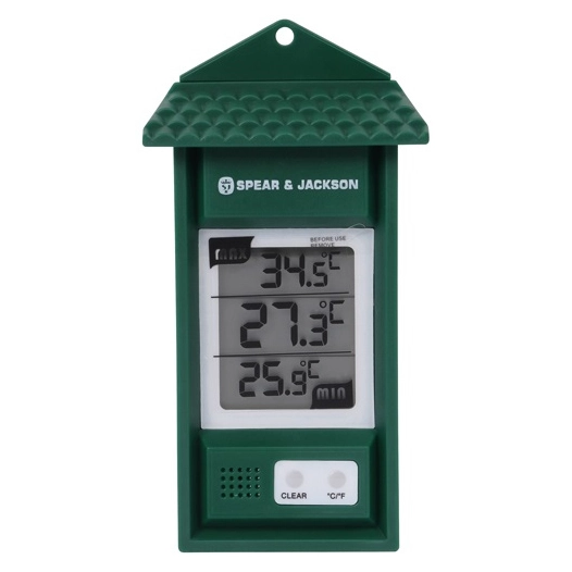 Thermometre mini maxi vert digital 15cm - SPEAR & JACKSON