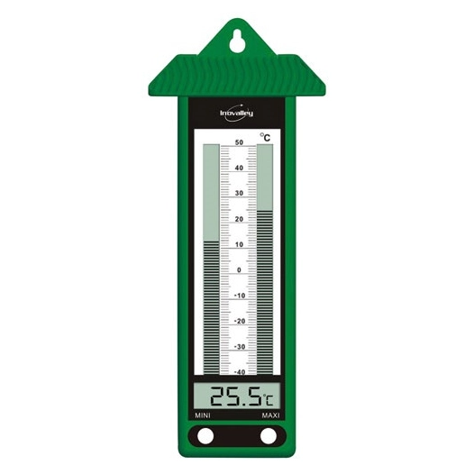 Thermomètre électronique mini maxi vert - INOVALLEY