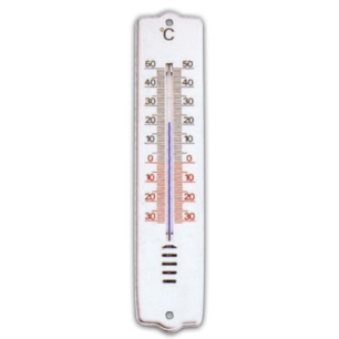 Thermomètre intérieur/extérieur plastique blanc - METALTEX