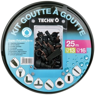 Kit goutte à goutte d.13x16mm 25m - TECHN