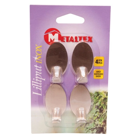Lot de 4 crochets LILLIPUT Adhésifs - METALTEX