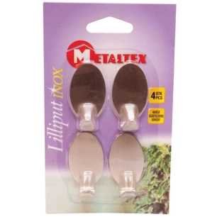 Lot de 4 crochets LILLIPUT Adhésifs - METALTEX