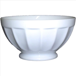 Bol à côtes blanc 13 cm - GIRARD