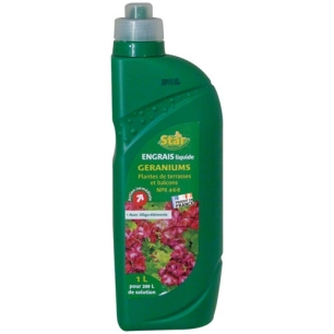 Engrais géraniums 1l npk /nc - STAR JARDIN