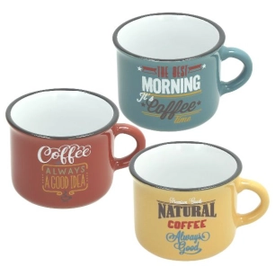 6 Mug 10 cl assortis - Vintage - TOGNANA
