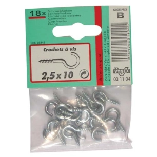 Crochet zingué 2.5 x10 sc x18 - VYNEX