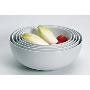 Saladier boule blanc Sahara empilable 19 cm - GIRARD