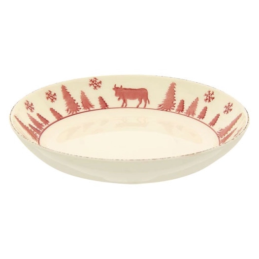 6 Assiette calotte 22 cm - Vache rouge - TABLE ET COOK