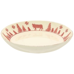 6 Assiette calotte 22 cm - Vache rouge - TABLE ET COOK