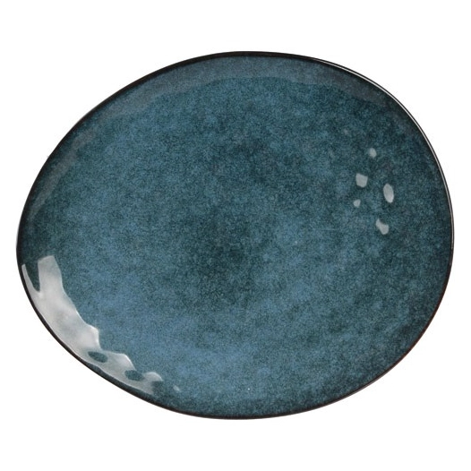 6 Assiette plate 27.5 cm Galet Bleu - Au Grès du Temps - HOME DECO FACTORY - CMP