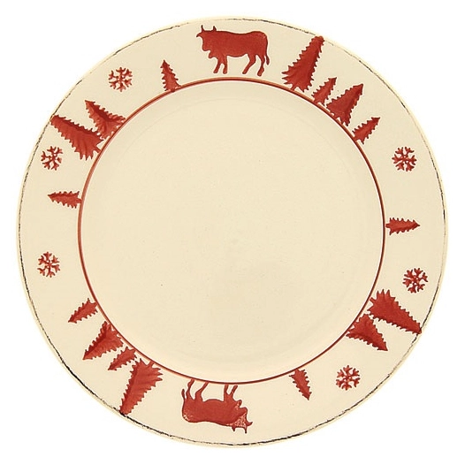 6 Assiette dessert 21.5 cm - Vache rouge - TABLE ET COOK